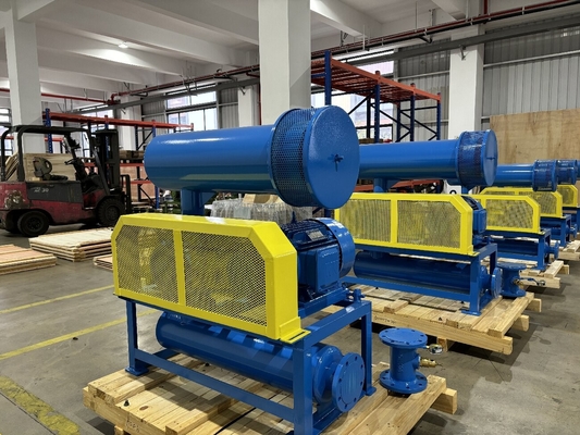 10KPA - 80KPA 水処理と気圧輸送に使用される3つのロブルーツ吹風機