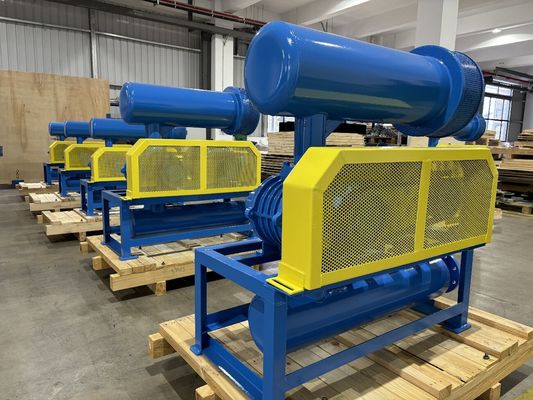 60-80KPA圧力、31.89-50.67m3/分の風量を持つ水冷式三葉ルーツブロワー