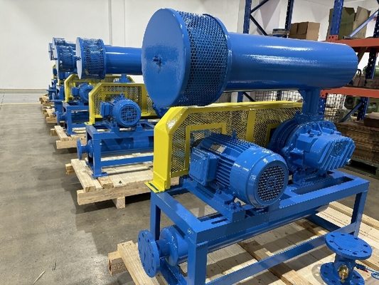 10KPA - 80KPA 水処理と気圧輸送に使用される3つのロブルーツ吹風機